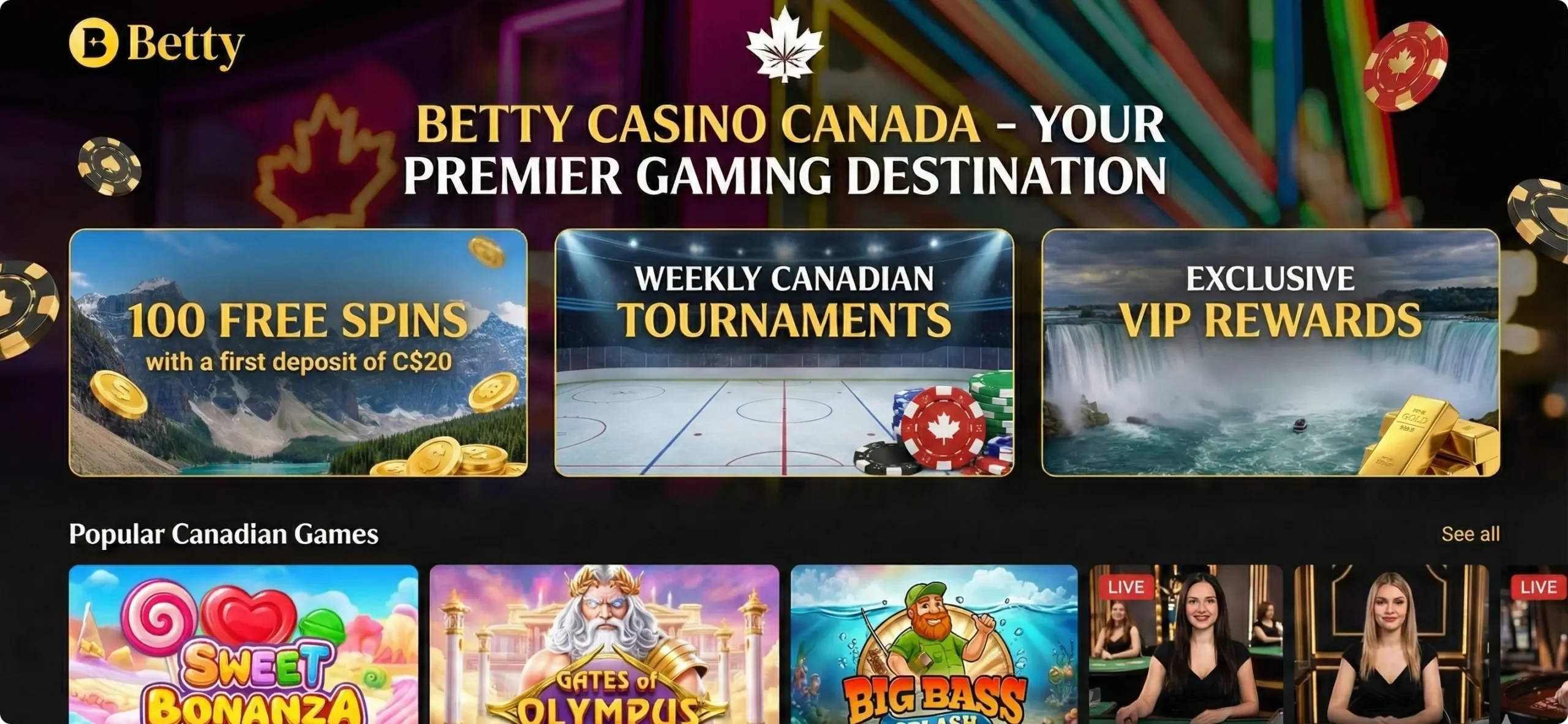betty casino in Canada with bonuses